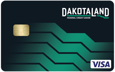 Black credit card with green zig zag
