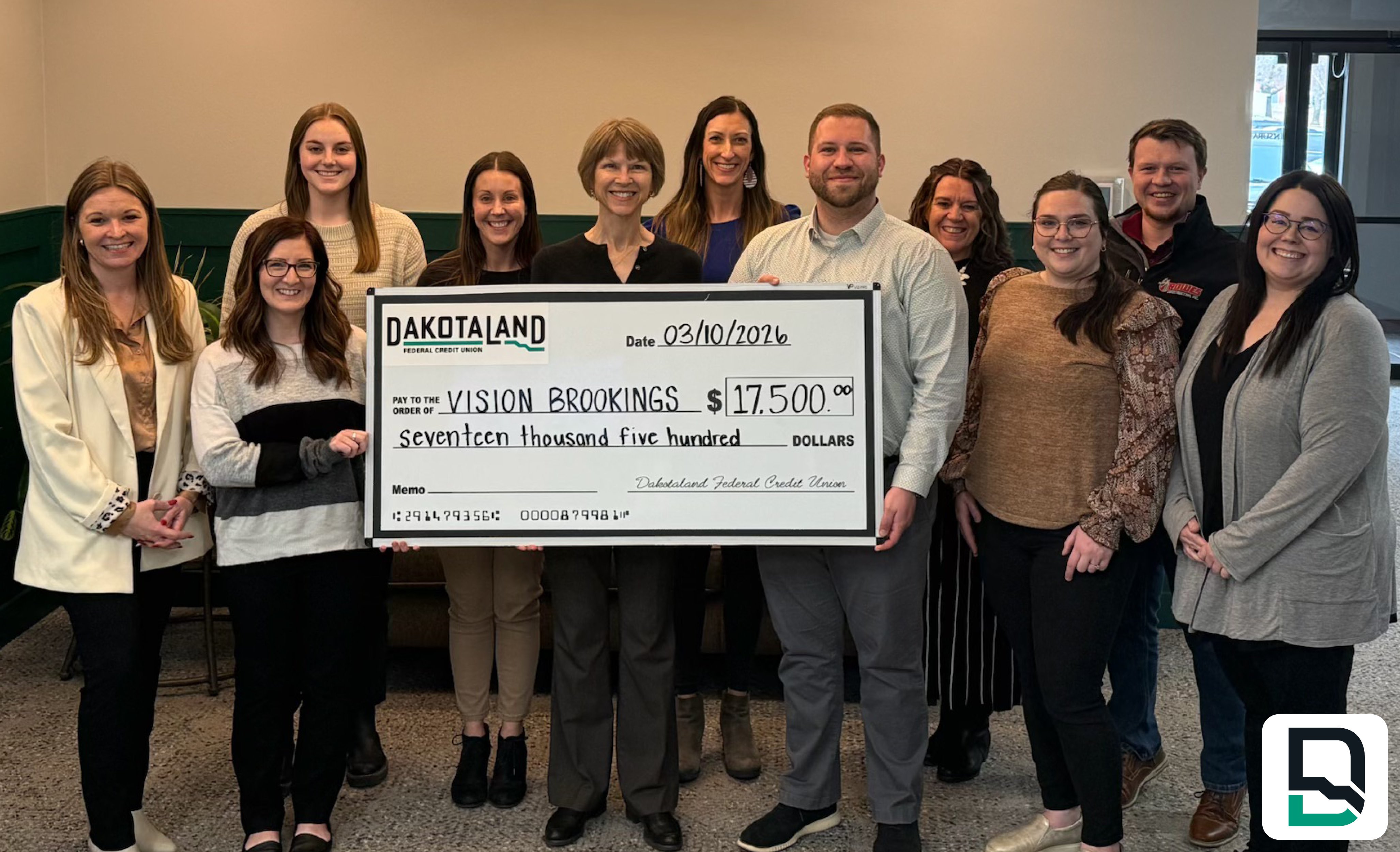 Vision Brookings Receives $17,500 Grant
